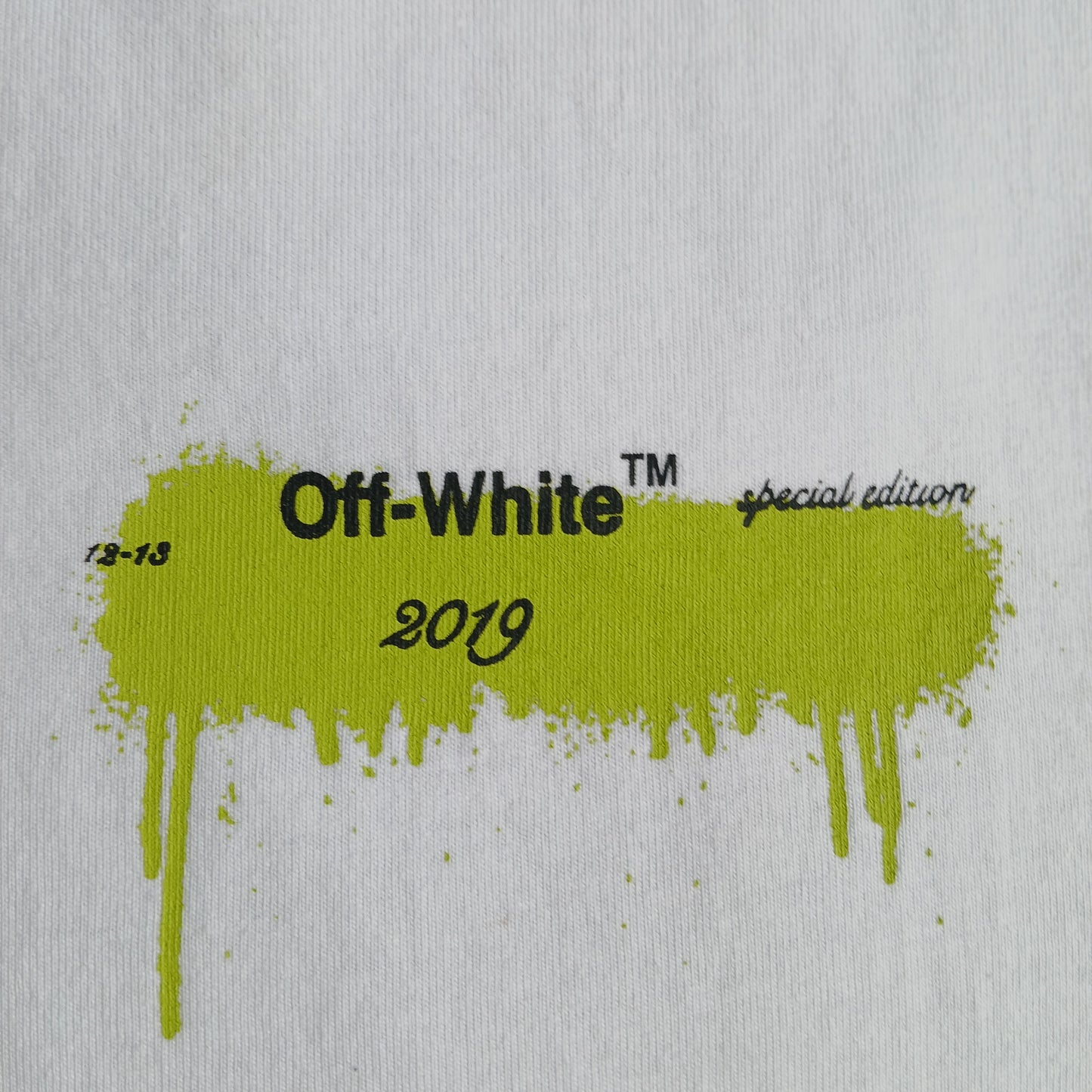 WHITE, OFF WHITE T-SHIRT L