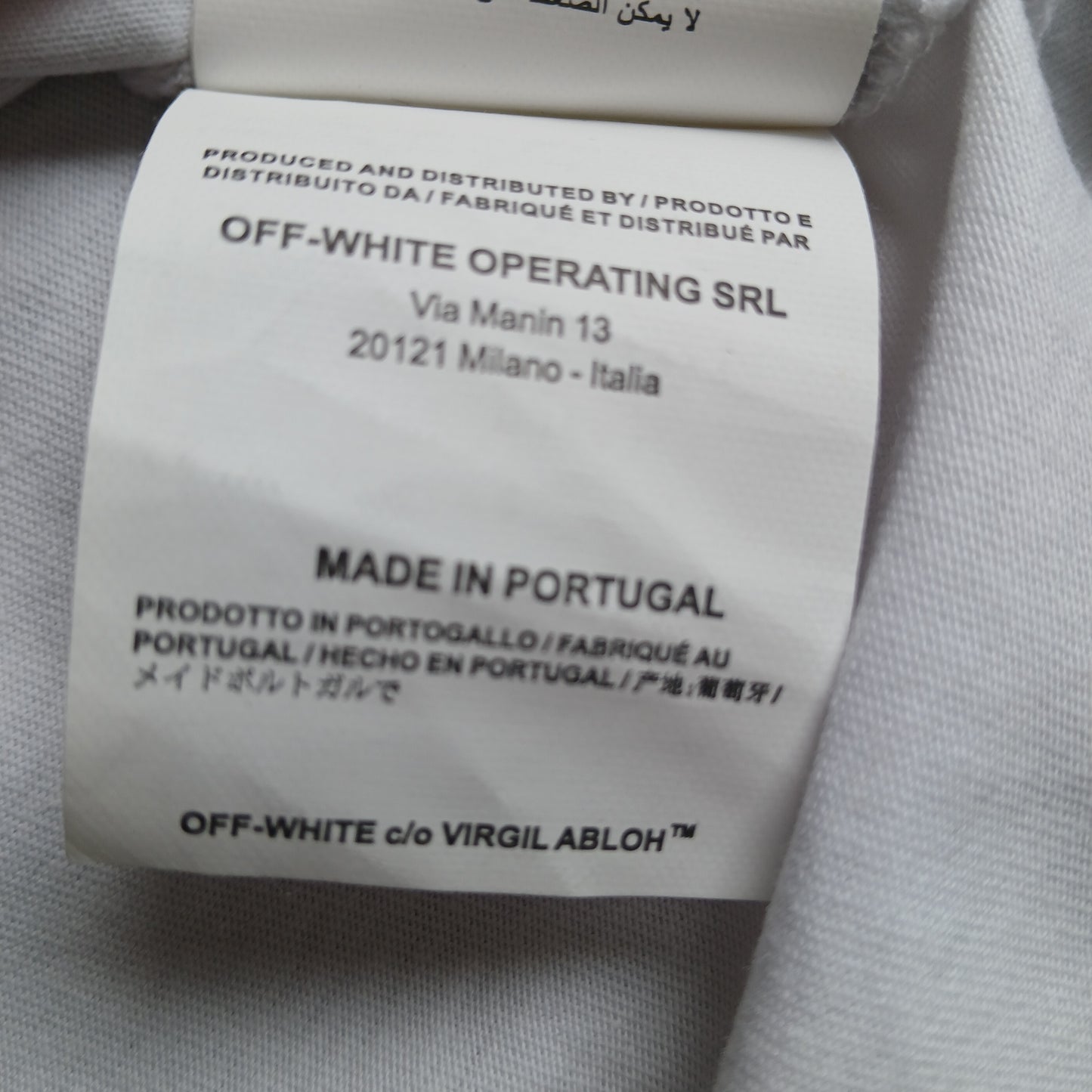 WHITE, OFF WHITE T-SHIRT L