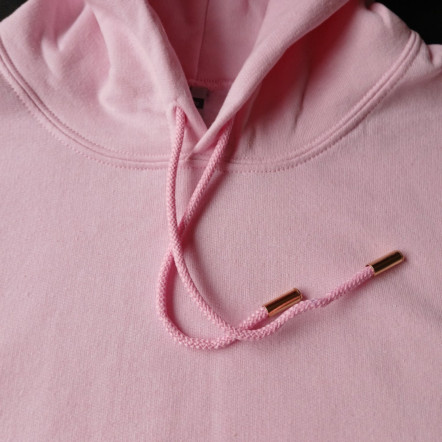Pink hooded sweatshirt, with birds of paradise XL