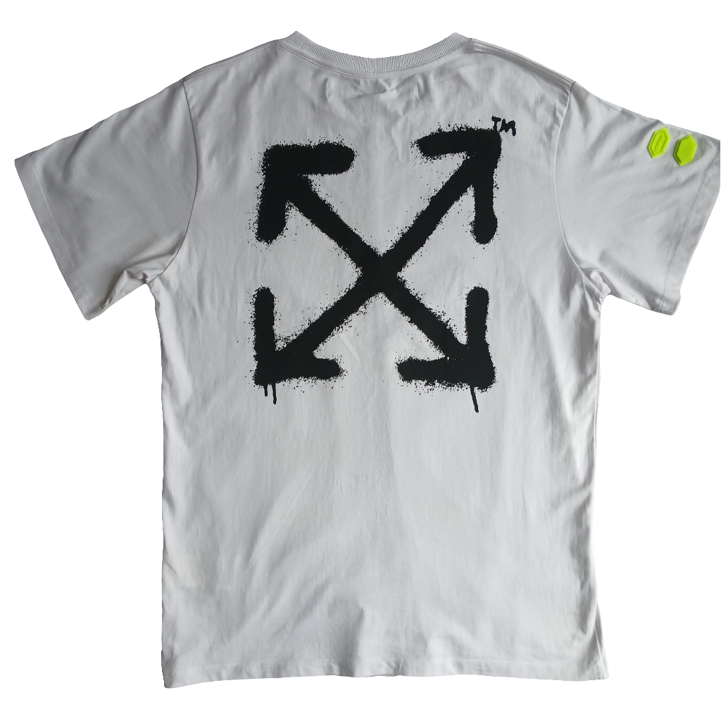 WHITE, OFF WHITE T-SHIRT L